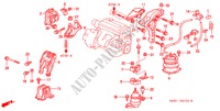 MOTOR BEVESTIGINGEN(L4)(AT) ('01 ) voor Honda ACCORD COUPE 2.0IES 2 deuren 4-traps automatische versnellingsbak 2001