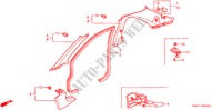PILAAR AFWERKING(LH) voor Honda ACCORD COUPE 2.0IES 2 deuren 4-traps automatische versnellingsbak 1998