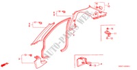 PILAAR AFWERKING(RH) voor Honda ACCORD COUPE 3.0IV6 2 deuren 4-traps automatische versnellingsbak 2002