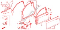 PORTIER PANELEN voor Honda ACCORD COUPE 2.0IES 2 deuren 5-versnellings handgeschakelde versnellingsbak 2000