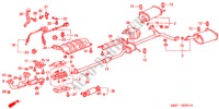UITLAATPIJP(V6) voor Honda ACCORD COUPE 3.0IV6 2 deuren 4-traps automatische versnellingsbak 2000
