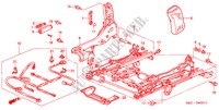 V. ZITTING COMPONENTEN (R.)(2) voor Honda ACCORD COUPE 2.0IES 2 deuren 5-versnellings handgeschakelde versnellingsbak 2000