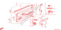 VOOR PORTIER VOERING(LH) voor Honda ACCORD COUPE 3.0IV6 2 deuren 4-traps automatische versnellingsbak 2000
