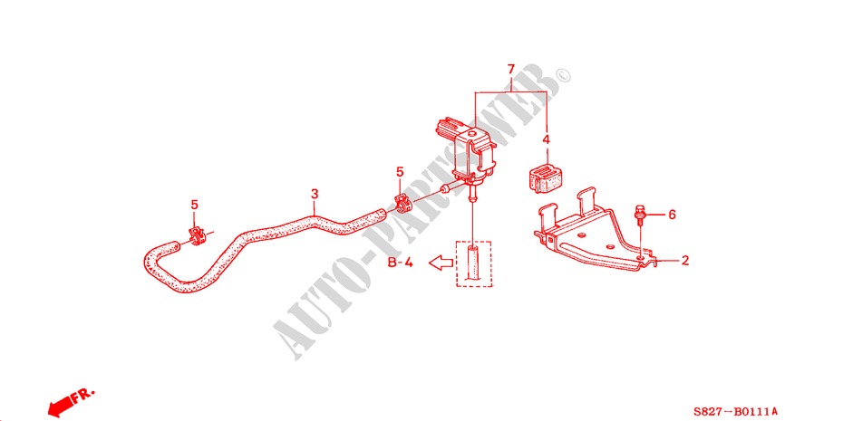 ONTLUCHTREGEL SOLENOIDE KLEP(V6) voor Honda ACCORD COUPE 3.0IV6 2 deuren 4-traps automatische versnellingsbak 2000