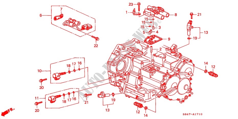 SENSOR/DRAADSPOEL(V6) voor Honda ACCORD COUPE 3.0IV6 2 deuren 4-traps automatische versnellingsbak 2000