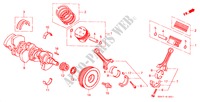 KRUKAS/ZUIGER(V6) voor Honda ACCORD 3.0V6 4 deuren 4-traps automatische versnellingsbak 2002