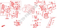 MOTOR BEVESTIGINGEN(L4) (AT) ( '00) voor Honda ACCORD LX 4 deuren 4-traps automatische versnellingsbak 2000