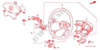 STUURWIEL(SRS) (L4) voor Honda ACCORD EX 4 deuren 4-traps automatische versnellingsbak 2000