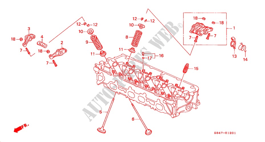 KLEP/ZWAAI ARM(VTEC) (L4) voor Honda ACCORD 2.3VTI 4 deuren 5-versnellings handgeschakelde versnellingsbak 2002
