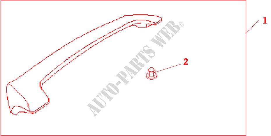 ACHTERSPOILER R81 MILANO RED voor Honda CR-V SE 5 deuren 5-versnellings handgeschakelde versnellingsbak 2004