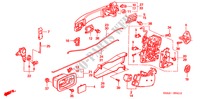 ACHTER PORTIER SLOTEN/ BUITEN HENDEL(3) voor Honda CR-V RV-I 5 deuren 5-versnellings handgeschakelde versnellingsbak 2006
