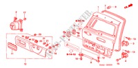 ACHTERKLEP voor Honda CR-V RV-I 5 deuren 5-versnellings handgeschakelde versnellingsbak 2006