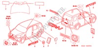 EMBLEMEN/WAARSCHUWINGSLABELS voor Honda CR-V RV-SI 5 deuren 4-traps automatische versnellingsbak 2006
