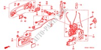 VOOR PORTIER SLOTEN/ BUITEN HENDEL(3) voor Honda CR-V RV-I 5 deuren 4-traps automatische versnellingsbak 2006