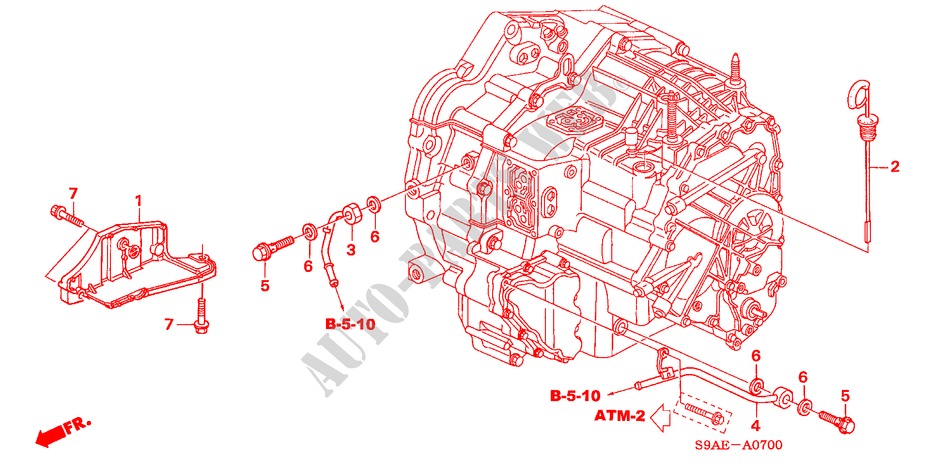 ATF PIJP(4AT) voor Honda CR-V ES 5 deuren 4-traps automatische versnellingsbak 2006