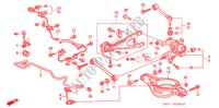 ACHTER STABILISATOR/ ACHTER ONDER ARM voor Honda MR-V EX 5 deuren 5-traps automatische versnellingsbak 2007