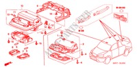 INTERIEUR VERLICHTING( '05) voor Honda MR-V LX 5 deuren 5-traps automatische versnellingsbak 2004
