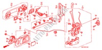 VOORPORTIER SLOT/ BUITEN HENDEL voor Honda MR-V EX 5 deuren 5-traps automatische versnellingsbak 2007