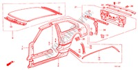 CHASSIS STRUKTUUR(3)(2DE) voor Honda ACCORD STD 3 deuren 3-traps automatische versnellingsbak 1982