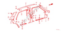 PORTIER AFWERKING(4DE) voor Honda ACCORD EX-R 4 deuren 4-traps automatische versnellingsbak 1984