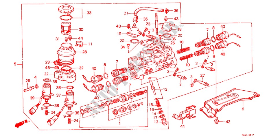 A.L.B. MODULATOR voor Honda ACCORD EX-R 4 deuren 5-versnellings handgeschakelde versnellingsbak 1984