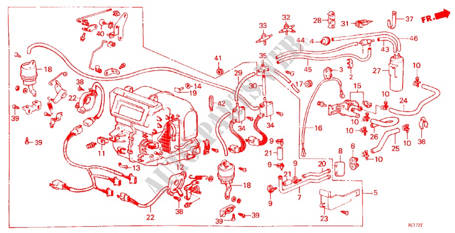 VERWARMINGSEENHEID voor Honda ACCORD EX 1600 4 deuren 4-traps automatische versnellingsbak 1984