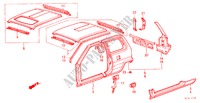 CHASSIS STRUKTUUR(3) voor Honda JAZZ DX 3 deuren 3-traps automatische versnellingsbak 1985