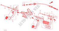 REMPEDAAL/KOPPELINGPEDAAL voor Honda JAZZ DX 3 deuren 5-versnellings handgeschakelde versnellingsbak 1985
