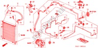 AIRCONDITIONER (SLANGEN/PIJPEN)(RH) voor Honda JAZZ 1.4SES 5 deuren 5-versnellings handgeschakelde versnellingsbak 2002