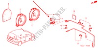 ANTENNE/LUIDSPREKER(LH) voor Honda JAZZ 1.4ES 5 deuren 5-versnellings handgeschakelde versnellingsbak 2002
