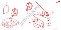 ANTENNE/LUIDSPREKER(RH) voor Honda JAZZ 1.4SE 5 deuren 5-versnellings handgeschakelde versnellingsbak 2003