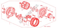 GENERATOR (MITSUBISHI) voor Honda JAZZ 1.2S-S 5 deuren 5-versnellings handgeschakelde versnellingsbak 2002