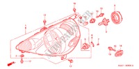 KOPLAMP voor Honda JAZZ 1.2LS 5 deuren 5-versnellings handgeschakelde versnellingsbak 2002