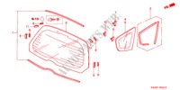 ACHTER RUIT/KWARTSGLAS voor Honda JAZZ S4ES 5 deuren CVT versnellingsbak 2005