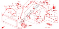 AIRCONDITIONER (SLANGEN/PIJPEN)(RH) voor Honda JAZZ 1.4 S 5 deuren 5-versnellings handgeschakelde versnellingsbak 2004
