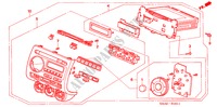AUTOMATISCHE RADIO(VISTEON) (2) voor Honda JAZZ 1.4 LS 5 deuren 5-versnellings handgeschakelde versnellingsbak 2005