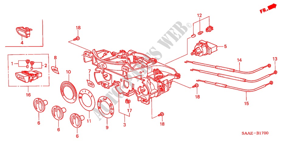 VERWARMING REGELAAR(LH) voor Honda JAZZ 1.4 LS 5 deuren 5-versnellings handgeschakelde versnellingsbak 2004