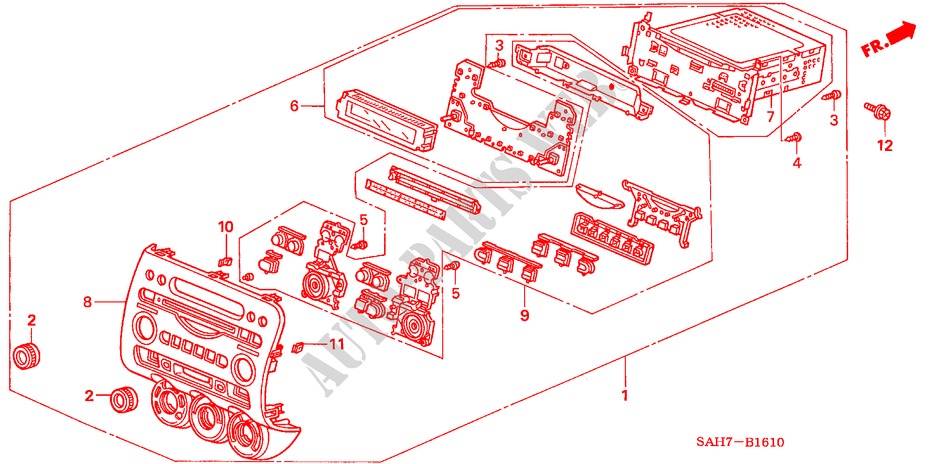 AUTOMATISCHE RADIO(VISTEON) (1) voor Honda JAZZ 1.2 S 5 deuren 5-versnellings handgeschakelde versnellingsbak 2007