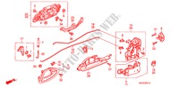 ACHTER PORTIER SLOTEN/ BUITEN HENDEL(3) voor Honda JAZZ 1.2 C-N 5 deuren 5-versnellings handgeschakelde versnellingsbak 2008