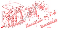 BUITEN PANELEN/ACHTER PANEEL voor Honda JAZZ 1.4 LS 5 deuren CVT versnellingsbak 2008