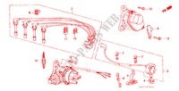HOOG SPANNINGSSNOER/ BOUGIE(1600) voor Honda CIVIC CRX 1.6I-16 3 deuren 5-versnellings handgeschakelde versnellingsbak 1987