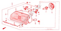 KOPLAMP voor Honda CIVIC CRX 1.6I-16 3 deuren 5-versnellings handgeschakelde versnellingsbak 1987