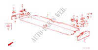 ACHTER PLANK(2DE) voor Honda CIVIC GL 3 deuren 5-versnellings handgeschakelde versnellingsbak 1987