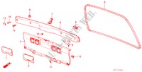 ACHTERKLEP VOERING/ ACHTER PANEEL VOERING(2DE) voor Honda CIVIC DX 3 deuren 3-traps automatische versnellingsbak 1984