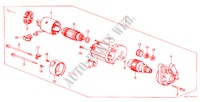 STARTMOTOR(1.0KW) (DENSO) voor Honda CIVIC DX 3 deuren 3-traps automatische versnellingsbak 1984