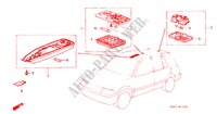 INTERIEUR VERLICHTING voor Honda CIVIC SHUTTLE DX 5 deuren 3-traps automatische versnellingsbak 1984