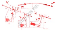 KOPPELINGPEDAAL/REMPEDAAL voor Honda CIVIC SHUTTLE DX 5 deuren 5-versnellings handgeschakelde versnellingsbak 1986