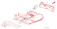 VLOERMAT voor Honda CIVIC SHUTTLE DX 5 deuren 3-traps automatische versnellingsbak 1984