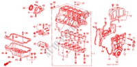 CILINDERBLOK/OLIEPAN (PGM FI) voor Honda INTEGRA EX16 5 deuren 5-versnellings handgeschakelde versnellingsbak 1988