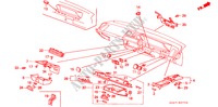 INSTRUMENTEN AFWERKING(RH) voor Honda INTEGRA SX 16 3 deuren 4-traps automatische versnellingsbak 1988